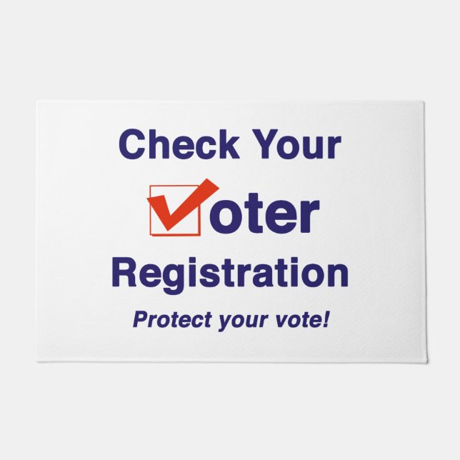 Check Your Voter Registration 2022 Election Doormat (Front)
