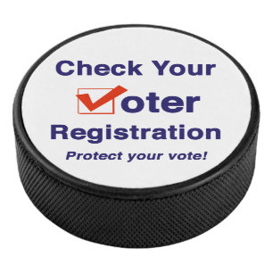 Check Your Voter Registration 2024 Election Hockey Puck