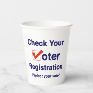 Check Your Voter Registration 2024 Election Paper Cups