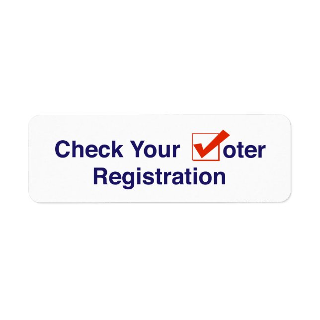 Check Your Voter Registration 2026 Elections (Front)