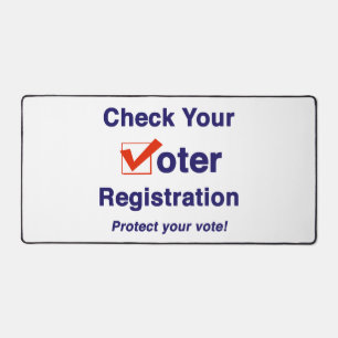 Check Your Voter Registration 2026 Elections Desk Mat