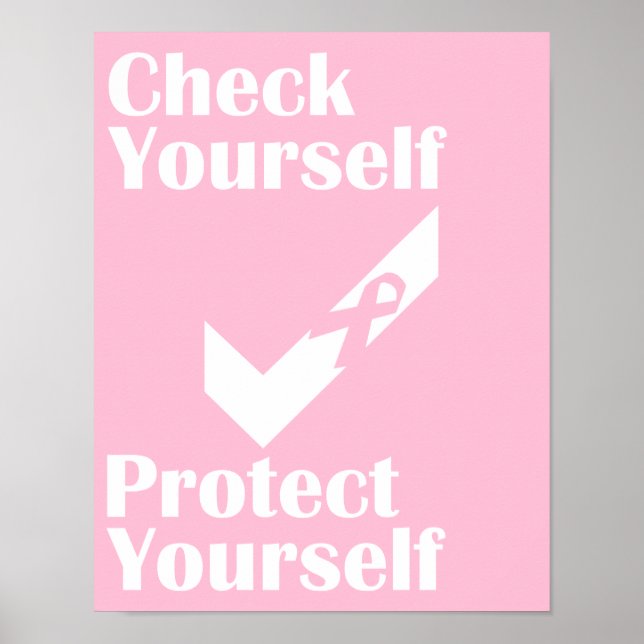 Check Yourself for Breast Cancer Poster (Front)