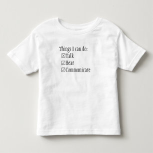 Checkboxes communicate T-Shirt