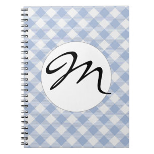 Checked Blue Gingham Classic  Notebook