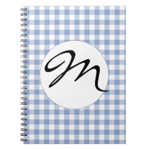 Checked Blue Gingham Classic  Notebook