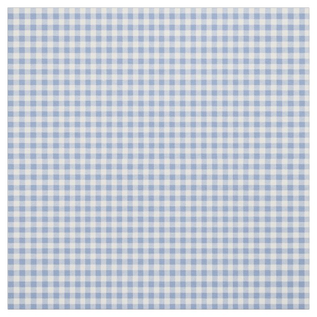 Checked Blue Gingham Classic Pattern Fabric (Swatch)