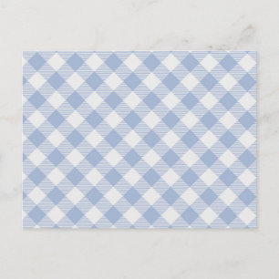 Checked Blue Gingham Classic Pattern Postcard