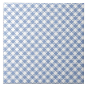 Checked Blue Gingham Classic Pattern Tile