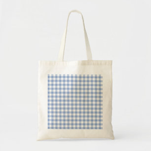 Checked Blue Gingham Classic Pattern Tote Bag