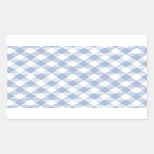 Checked Blue Gingham Classic  Rectangular Sticker