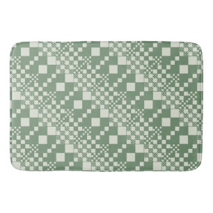 Checked, Checks in Green Bath Mat