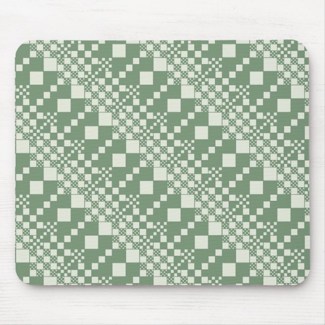Checked, Checks in Green Mouse Mat (Front)
