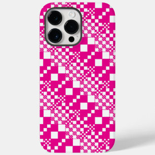 Checked, Checks in Magenta and White Case-Mate iPhone 14 Pro Max Case