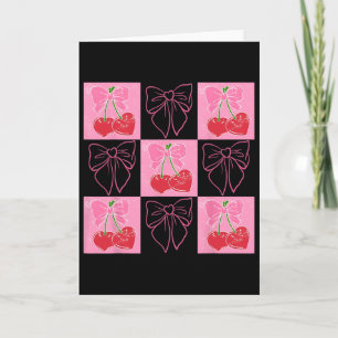 Checked Cherry Coquette Love You Cherry Much  Card