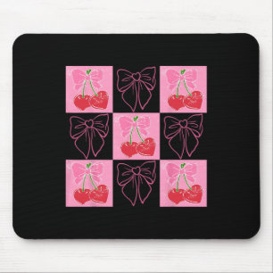Checked Cherry Coquette Love You Cherry Much Mouse Mat