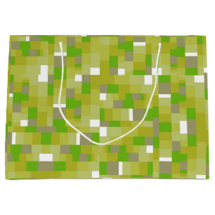 Checked Ginger Lemon Large Gift Bag