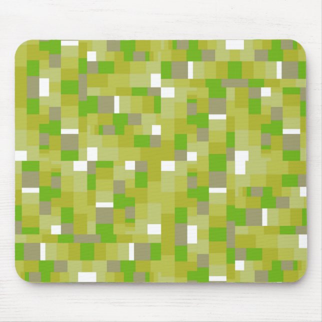 Checked Ginger Lemon Mouse Mat (Front)