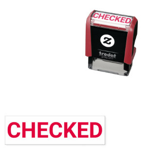 Checked Office Stamp