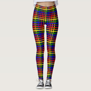 Checked Pattern Pride Colours Leggings