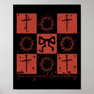 Checked Valentine Coquette Xoxo The Original Love Poster