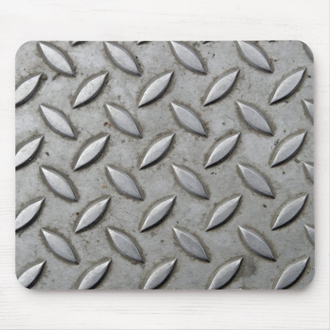 Checker Plate Industrial Warehouse Steel Chic Mouse Mat (Front)