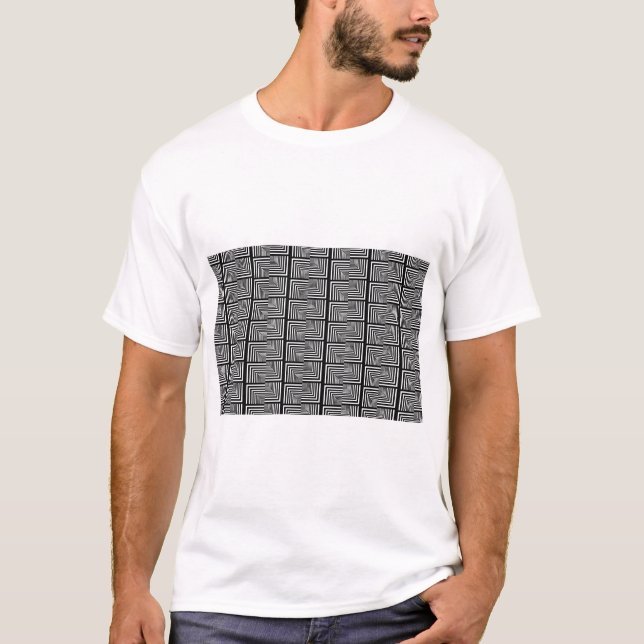 Checker Square Seamless Checkerboard Optical Party T-Shirt (Front)