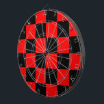 CHECKERBOARD DARTBOARD<br><div class="desc">RED AND BLACK CHECKERBOARD GAME PATTERN DESIGN</div>