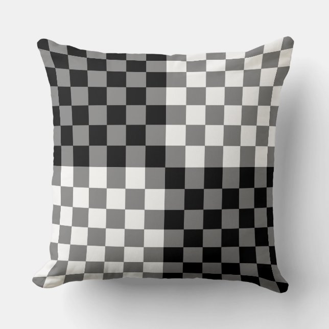 CHECKERBOARD PATTERN CUSHION (Front)