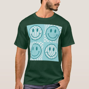 Checkerboard Smile Face Funny Happy Face Trendy T T-Shirt