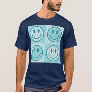 Checkerboard Smile Face Funny Happy Face Trendy T T-Shirt