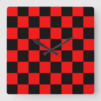 CHECKERBOARD SQUARE WALL CLOCK