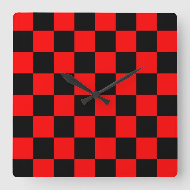 CHECKERBOARD SQUARE WALL CLOCK (Front)