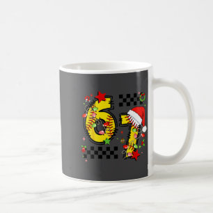 Checkered 67 Softball Santa Hat Christmas Six Seve Coffee Mug