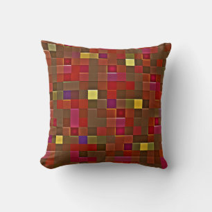 "Checkered Affair" (16 x 16) Throw Pillow