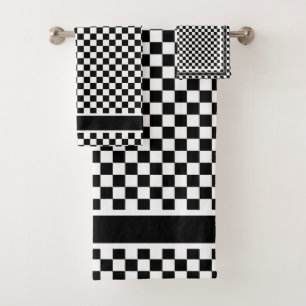 Checkered Bath Towel Set