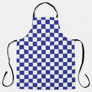 Checkered Blue and White  Apron