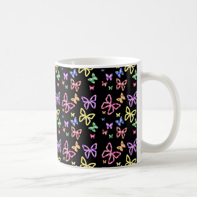 CHECKERED BUTTERFLIES COFFEE MUG (Right)