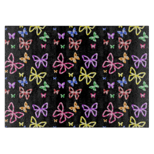 CHECKERED BUTTERFLIES CUTTING BOARD