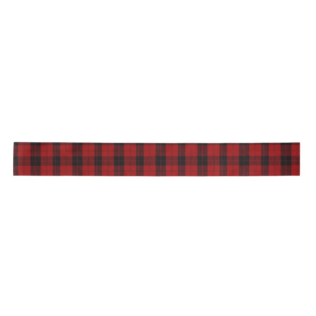 Checkered Christmas Red Buffalo Plaid Satin Ribbon (Front)