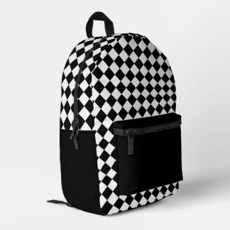 Checkered Design Backpack 
