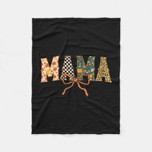 Checkered Fall Mama Fleece Blanket