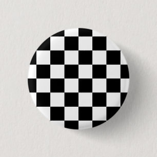 Checkered Flag 3 Cm Round Badge