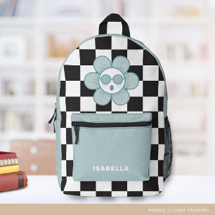 Checkered Girly School Backpack