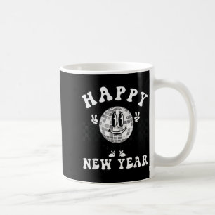 Checkered Happy New Year 2026 Disco Ball New Year  Coffee Mug