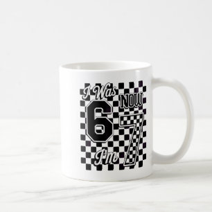 Checkered I Was 6 Now I'm 7 Birthday Seven Years O Coffee Mug