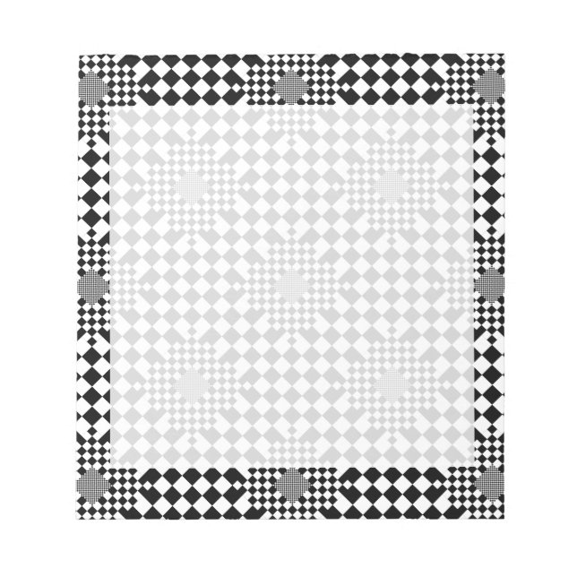 Checkered Illusion by Kenneth Yoncich Notepad (Front)