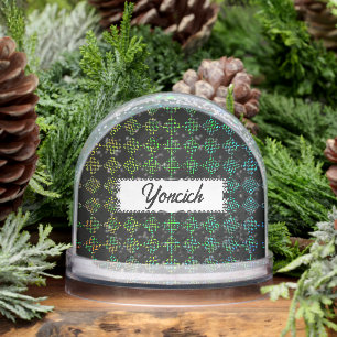 Checkered Moire by Kenneth Yoncich Snowglobe