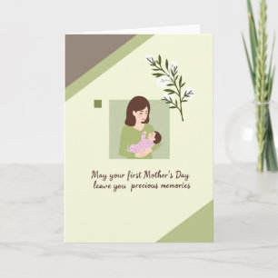 Checkered Mother And Baby Card