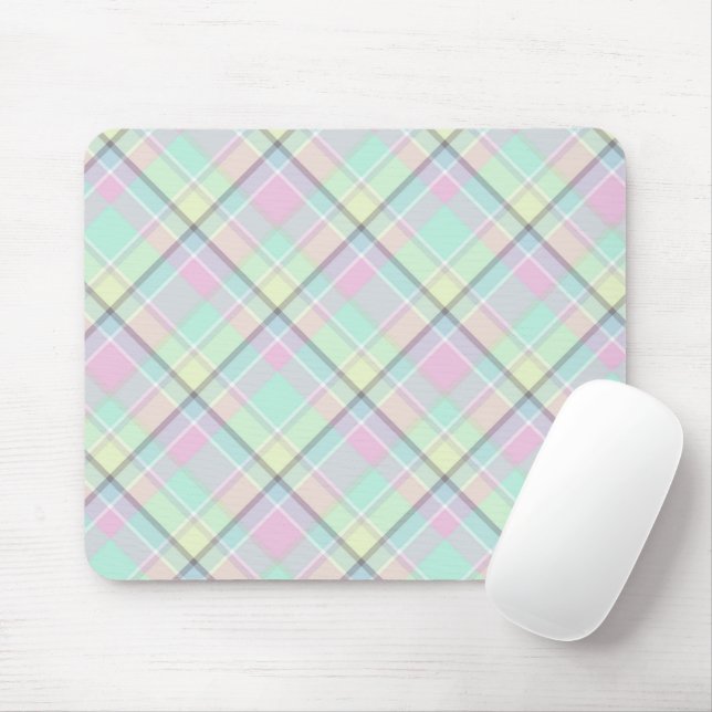 Checkered pattern of caramel colors. mouse mat (With Mouse)