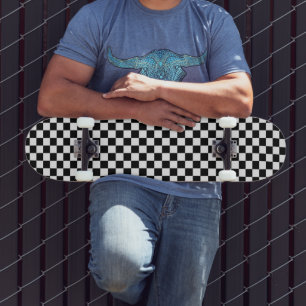 Checkered Print Skateboard